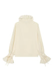 Ruffle Collar Long Sleeve Blouse