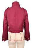 Button Double-Breasted Crop Jacket