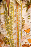 Boho Print Shirt and Shorts Set