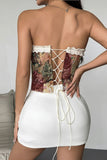 Lace Bow Off-Shoulder Cami
