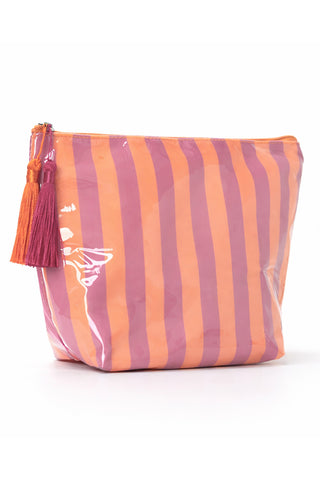 Striped Tassel Accessory Pouch