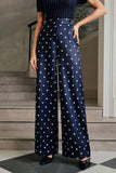 Wide-Leg Polka Dot Pants