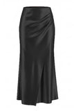 Asymmetric Wrap Midi Skirt