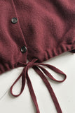 Collared Ribbed Knit Button-Front Vest