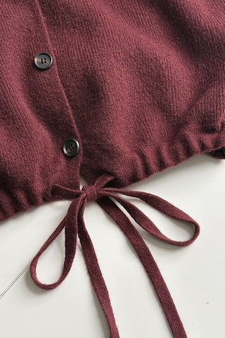 Collared Ribbed Knit Button-Front Vest