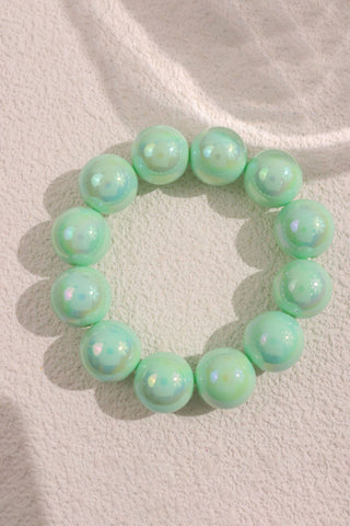Iridescent Bead and Translucent Resin Bangle