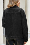 Stand Collar Asymmetric Button-Front Jacket