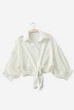 Tie-Front Button Shirt